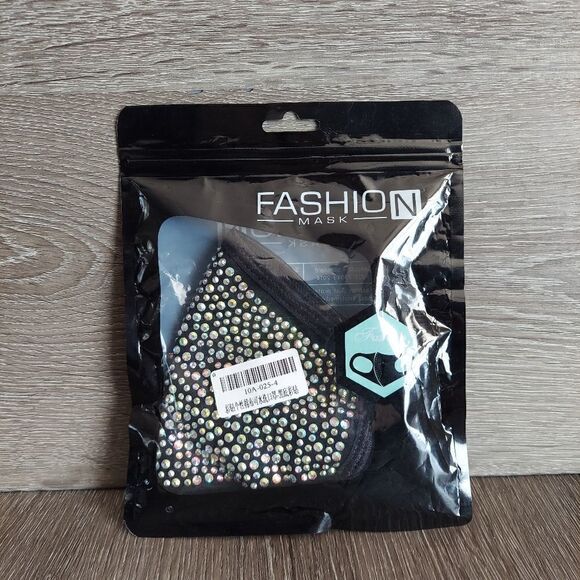 Multicolored Rhinestone Bling Face Mask Adjustable - Picture 2 of 4